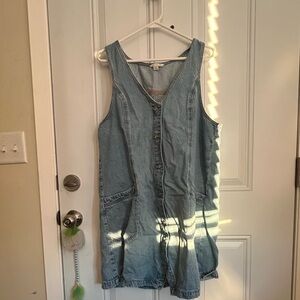 American Eagle Denim Button-Down Dress